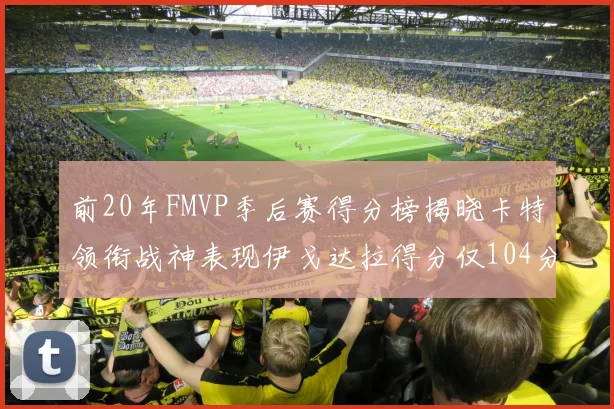 前20年FMVP季后赛得分榜揭晓卡特领衔战神表现伊戈达拉得分仅104分